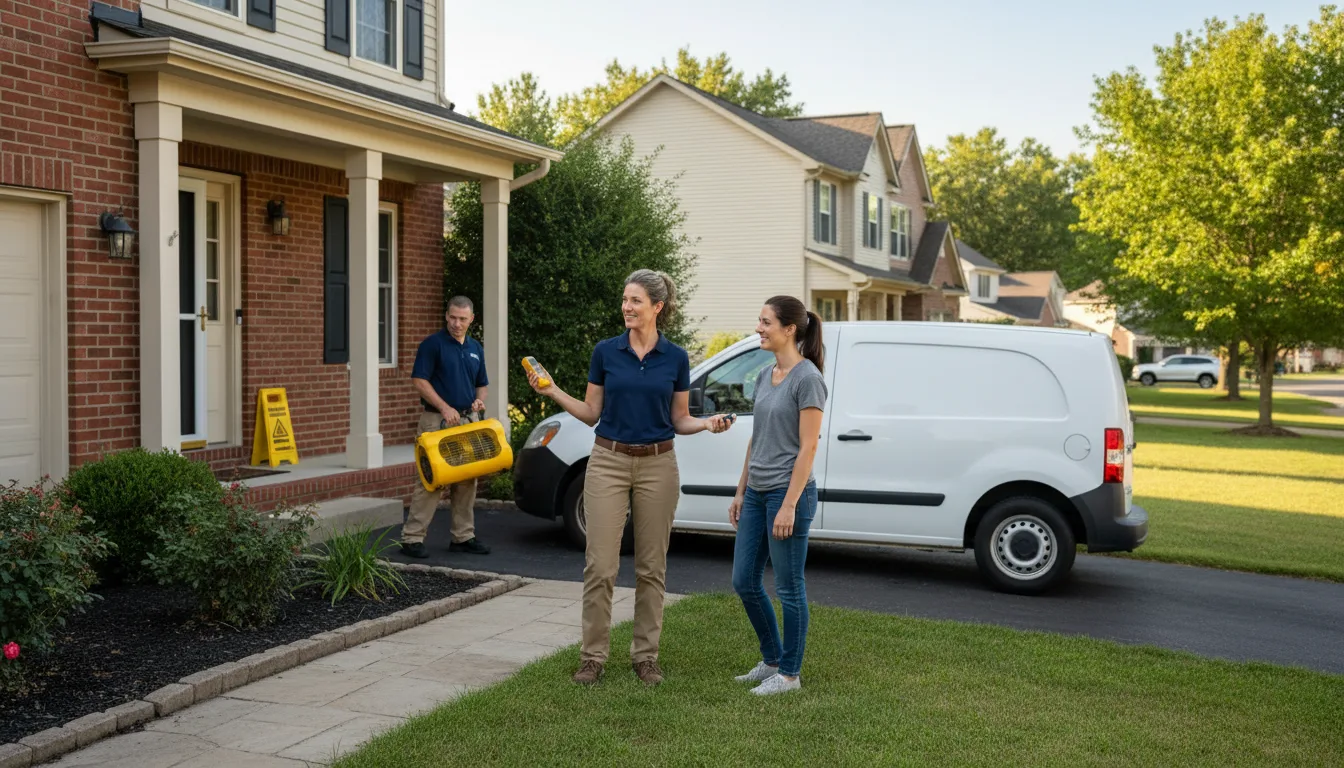 Residential water damage restoration in Des Plaines, IL